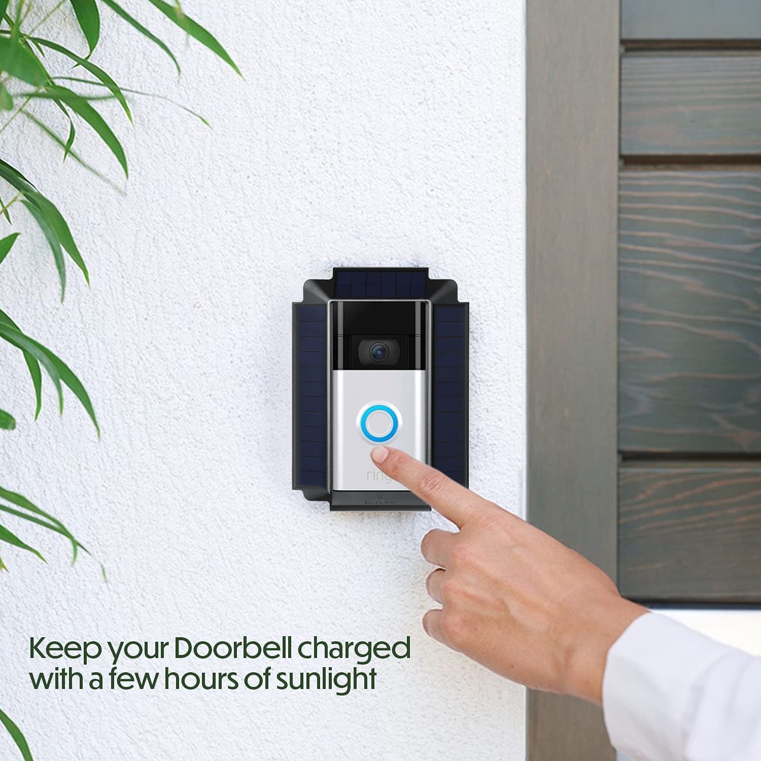 Wasserstein Solar Charger Mount for Ring Video Doorbell 1 (2nd Gen 2020 Release)