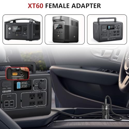 12V/24V Cigarette Lighter XT60 Car Charger Plug for Ecoflow Delta/River/River