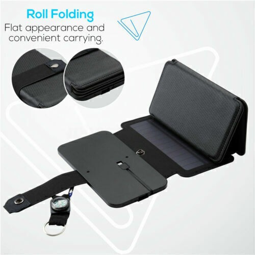 Portable Solar Power Charger Foldable Camping Hiking Cell Phone Charging Panel