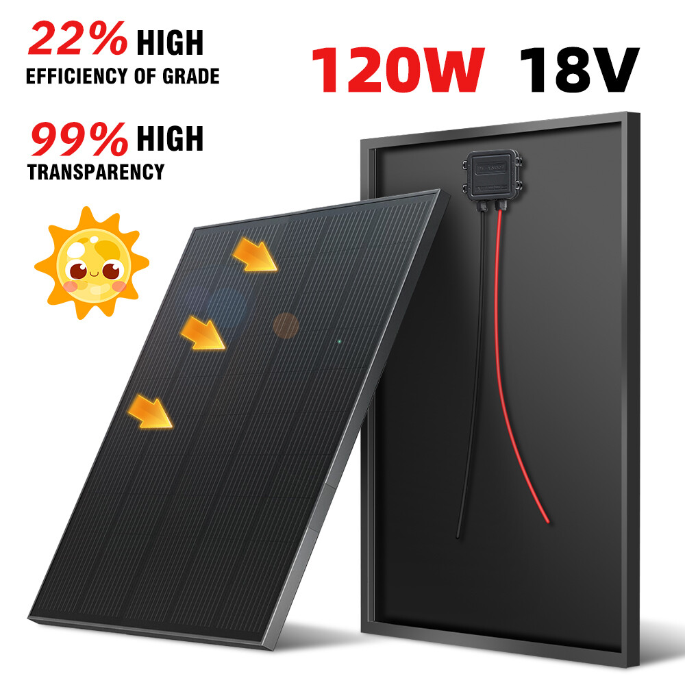 120W Watt 12V Solar Panel Mono PV Home RV Caravan Boat Camping Off-Grid Power