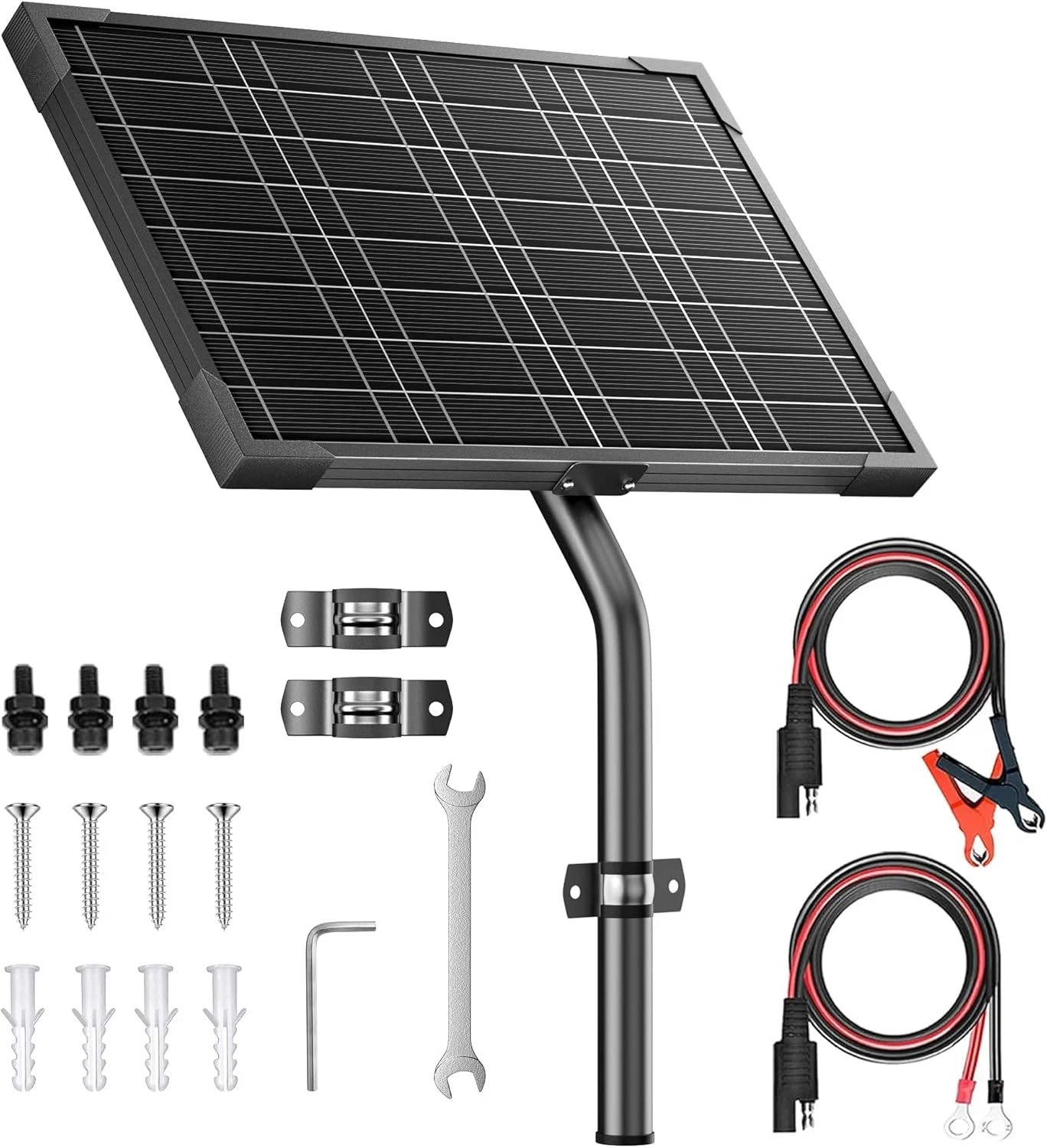 12V Gate Opener Solar Panel：10W Solar Panels Kit for Electric Fence with Smart M