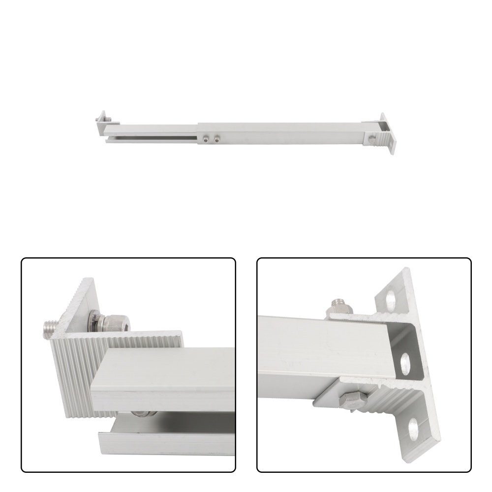 2Pcs Adjustable Solar Mount System Anti-Rust Bracket For Flat Roof Marine Boat