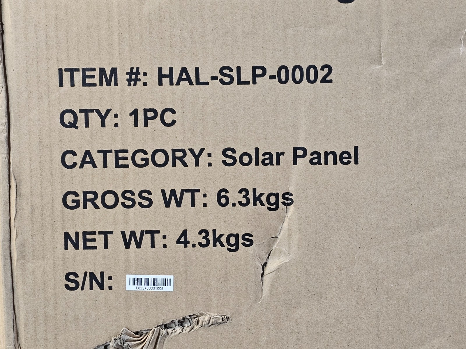 Halo HAL-SLP-0002 100W Portable Solar Panel with Folding Aluminum Frame