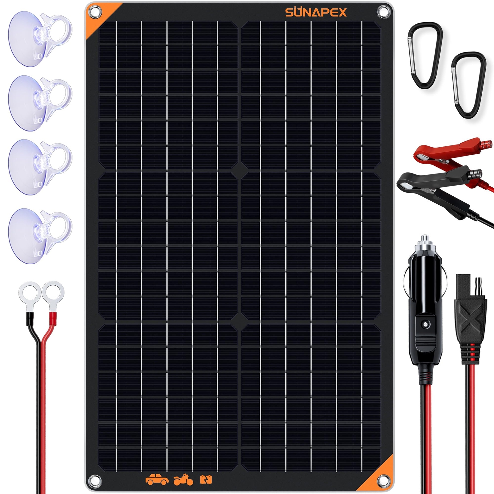 Solar Battery Trickle Charger Maintainer 30W 12V Waterproof Solar Panel Trick…