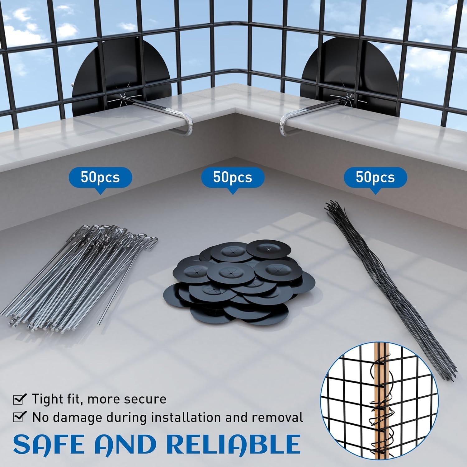 Versatile 6inch x 50ft Removable PVC Bird and Critter Netting for Solar Panels