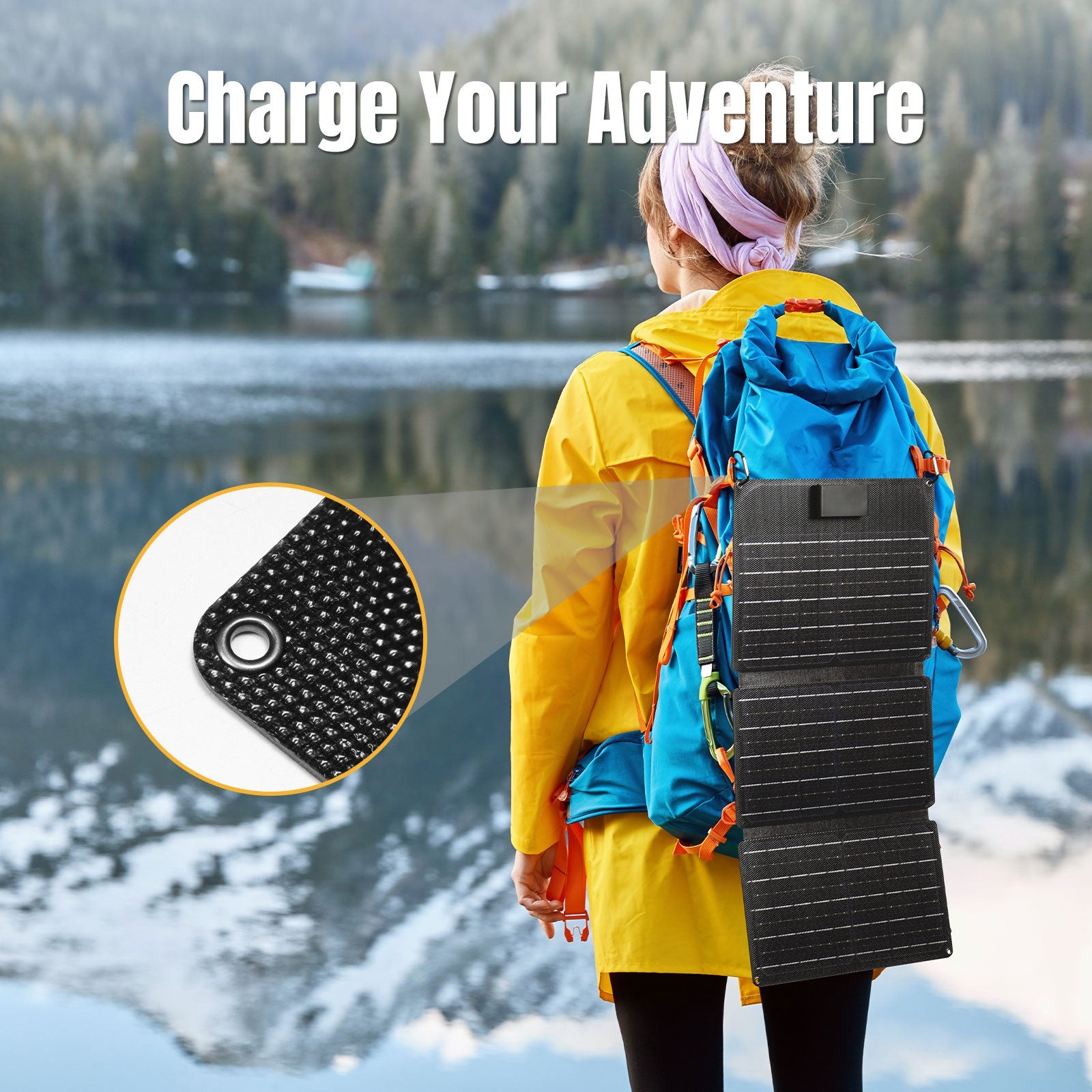 Raddy SP30 Solar Panel, 30W, Portable Foldable Charger, QC3.0 , USB Port Type-C