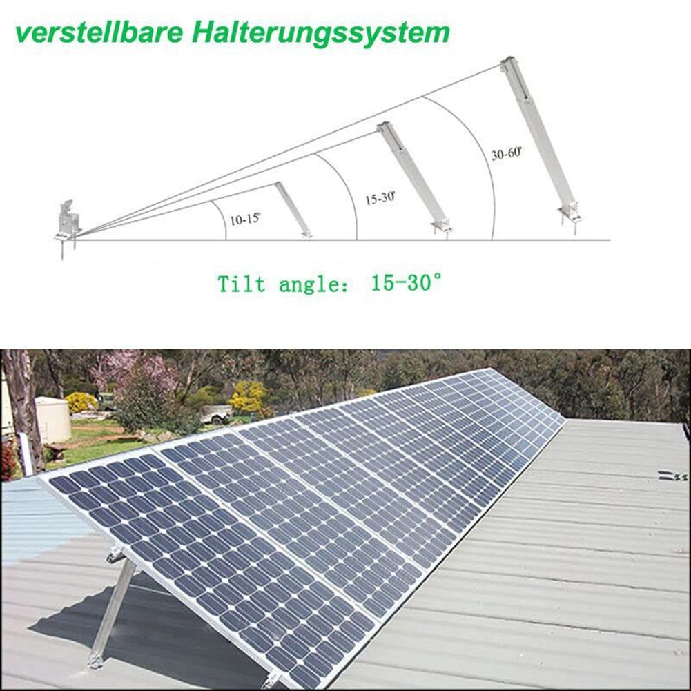 Adjustable Solar Panel Tilt Mounting Kit Universal Roof Aluminum alloy Brackets