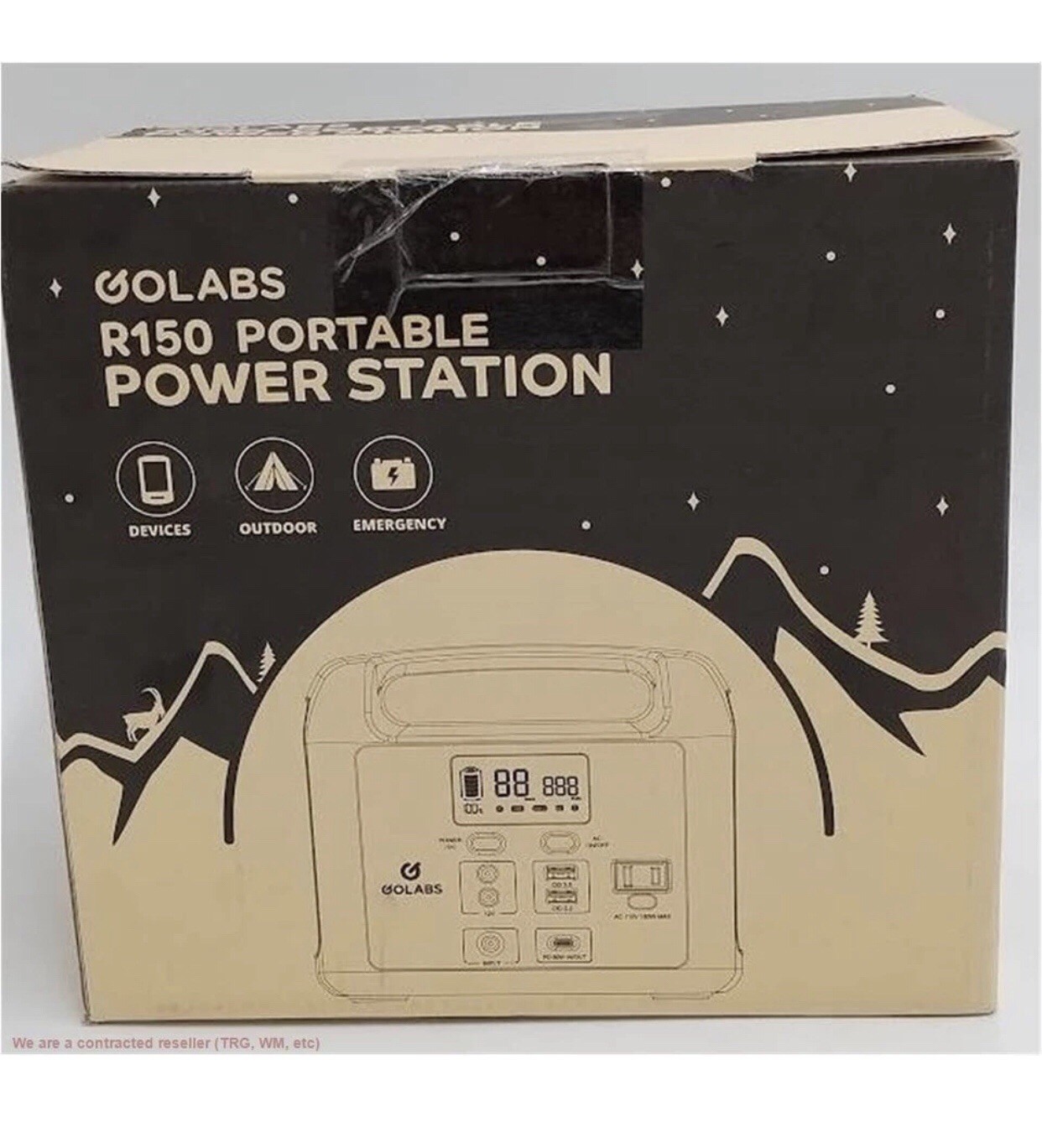 GoLabs R150 Portable Power Station 204Wh LiFePO4 Battery With 160W AC Black