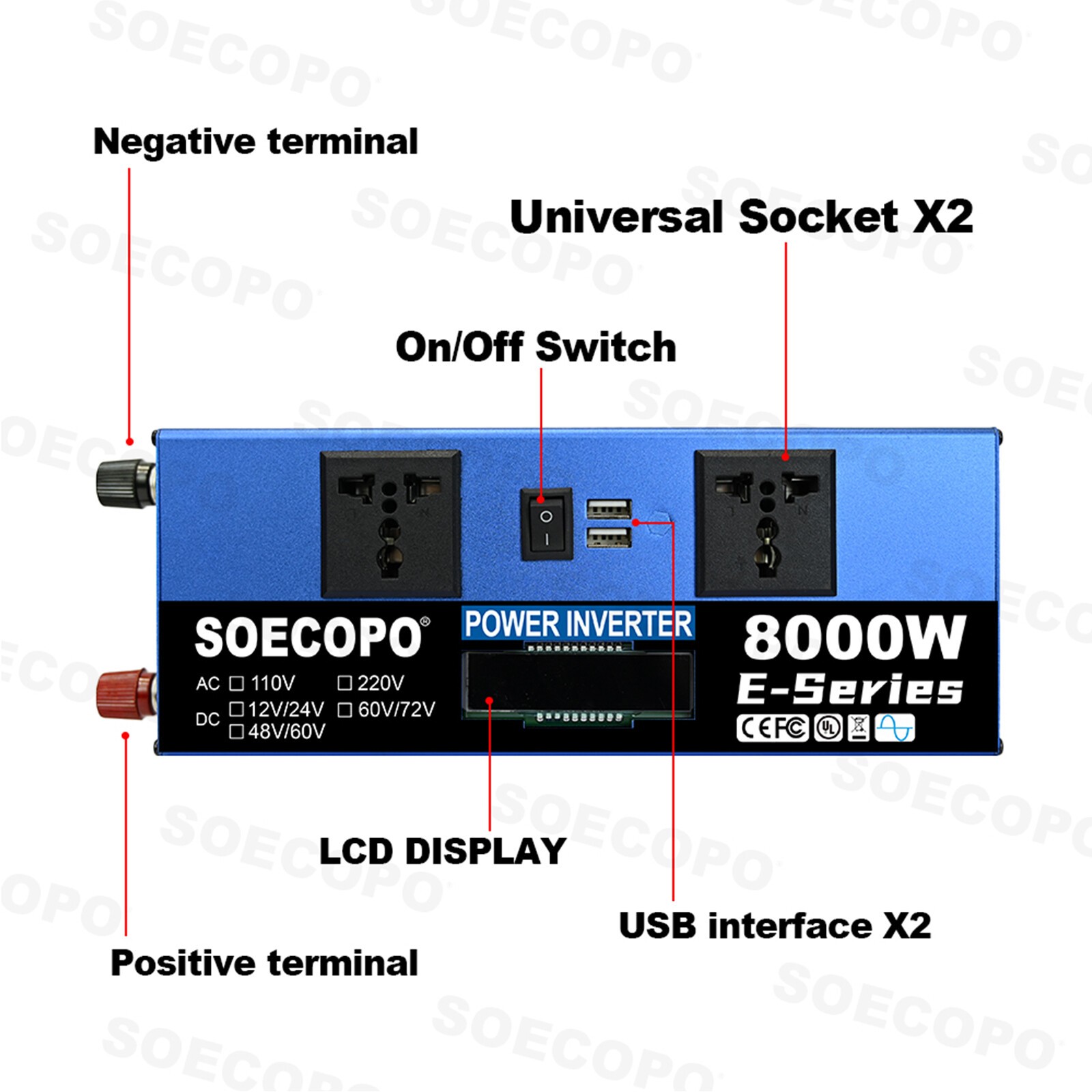 8000w 110v Solar Full Kit Inverter 300W Solar Panel Home 100A Controller SystdB