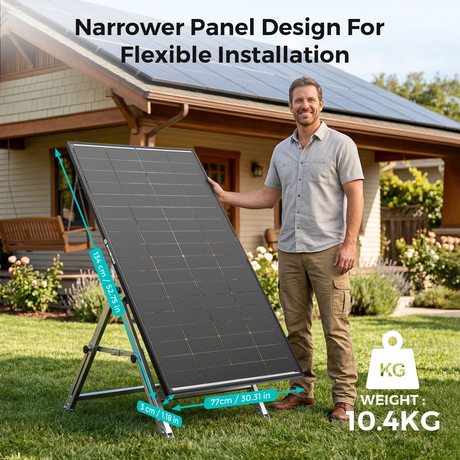 ECOBOSS 200W 400W 600W 1200W Bifacial Solar Panels N-Type 16BB Mono 25% Off-Grid