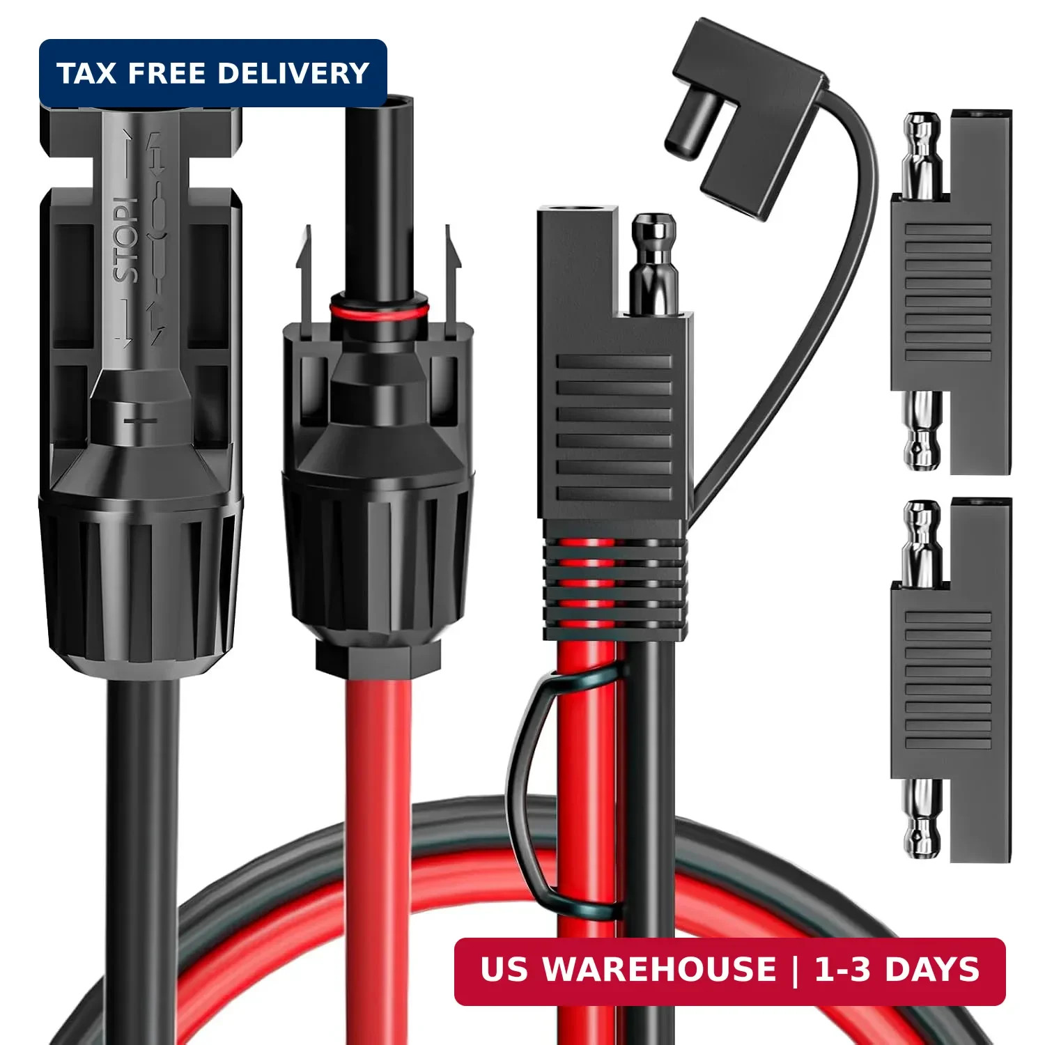 Goupchn Solar Panel to SAE Adapter Cable 10AWG | Solar to SAE PV Extension Wire,
