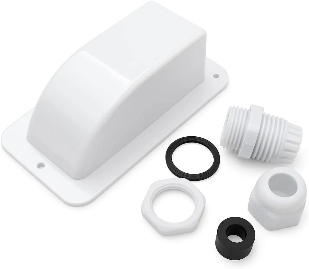 Gebildet White Waterproof Solar Cable Entry Gland, Single Cable Entry Gland for