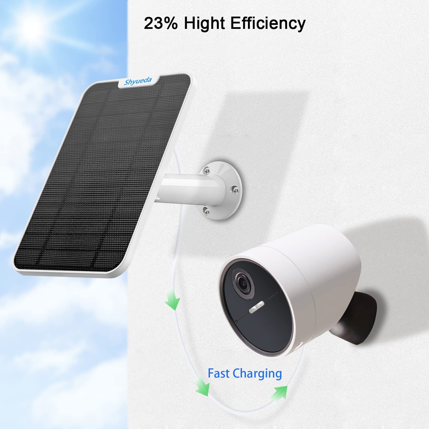 4w Solar Panel Charging Compatible With Simplisafe Outdoor Security Camera Only