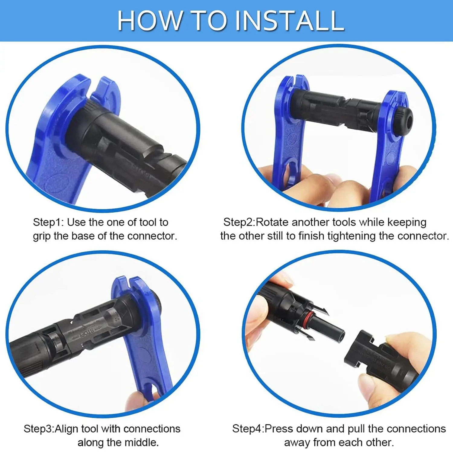 5Pairs Solar Panel Connectors IP67 Waterproof Solar Cable Connectors 1000V 30A M