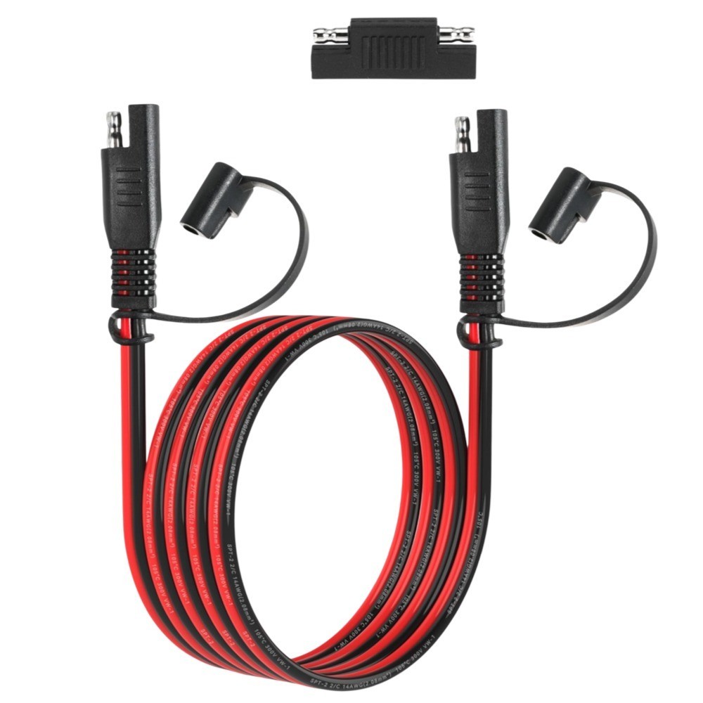 14AWG SAE Extension Cable 6FT with Polarity Adapter for Solar Panel RV Battery