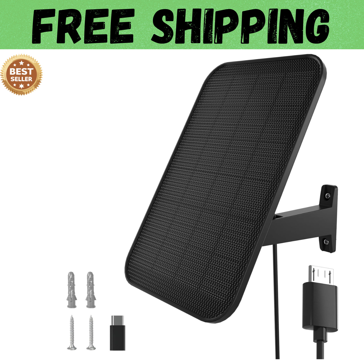 3.2W Solar Panel for Security Camera Compatible with Arlo Pro/Pro 2, Waterpro…