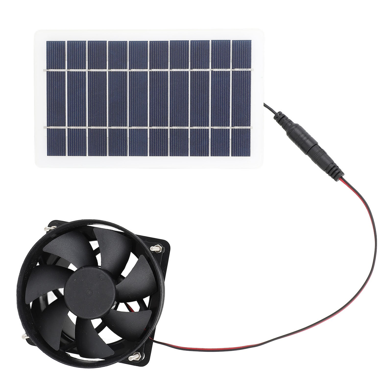 10W Solar Panel Powered Fan Kit Portable Silent Exhaust Fan For Outdoors For