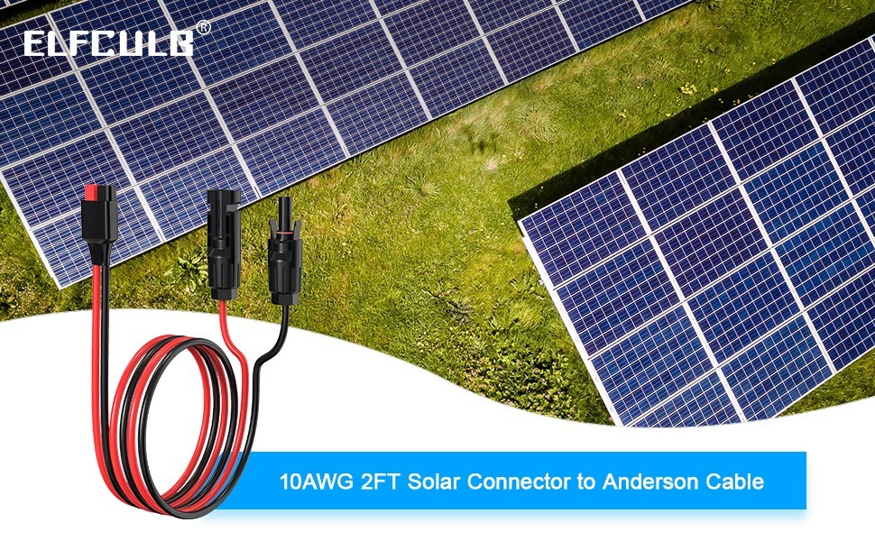 ELFCULB 10AWG Solar Connector to Quick Connect Cable for Anderson Powerpole