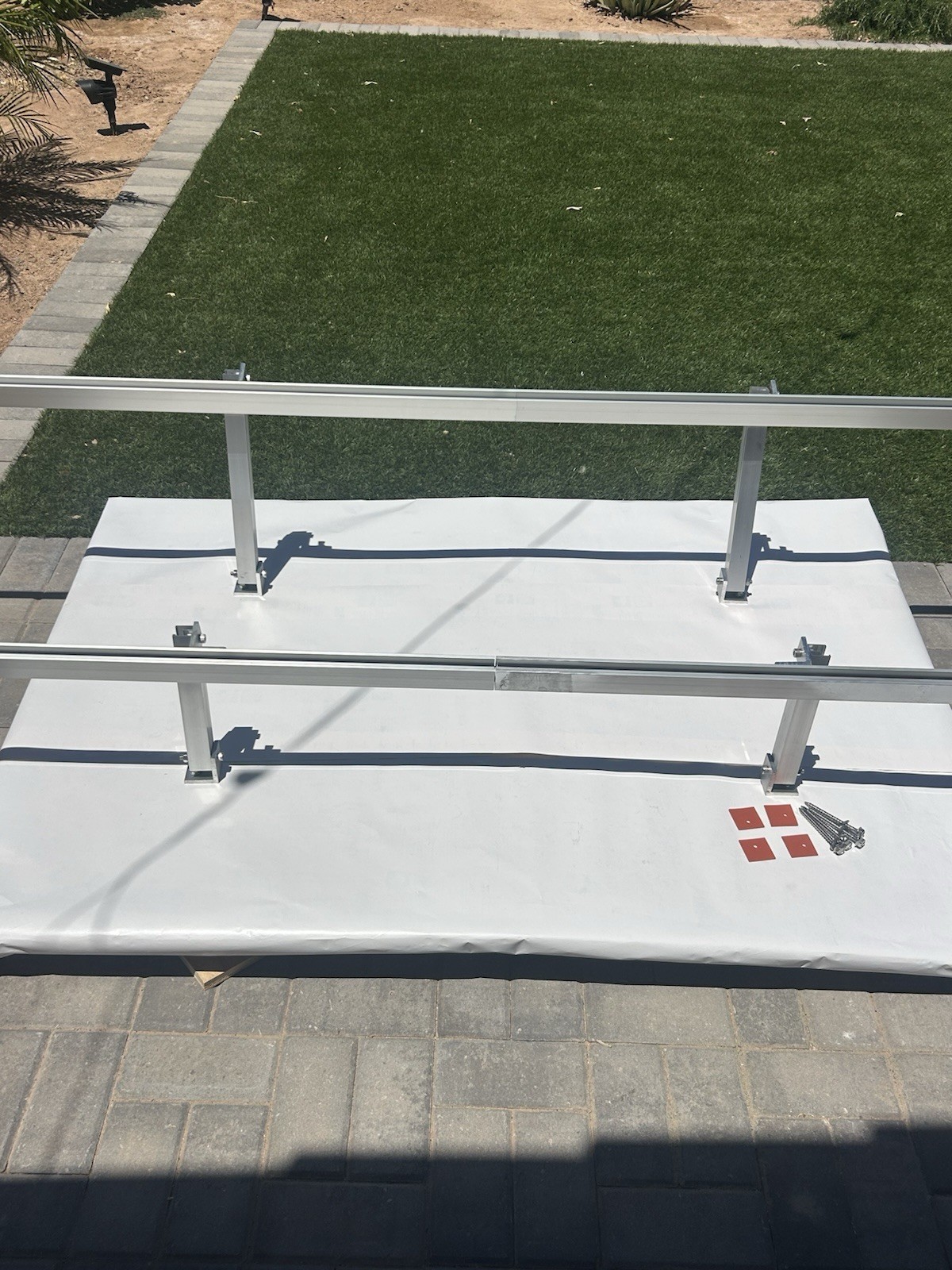 Adjustable Solar Panel Mount Brackets,with Tilt Legs on Flat Surface for RV,Roof