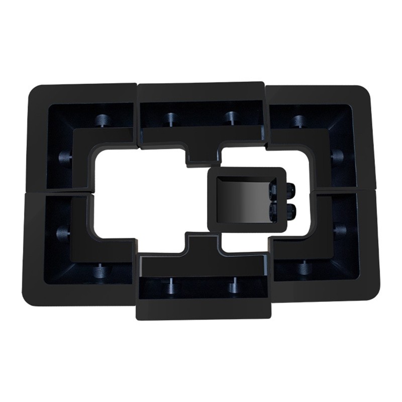 ABS Solar Panel Mounting Bracket White Rectangle Set-Free Corner Bracket Mount