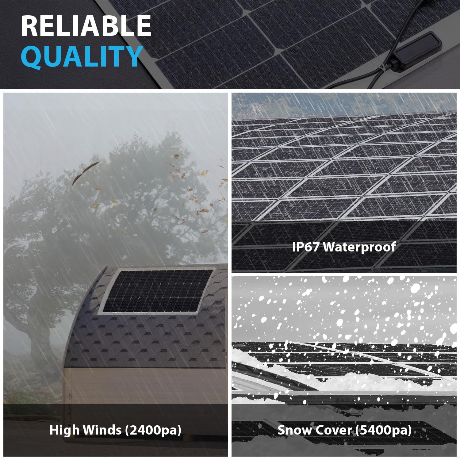 Mighty Max 100W 12V Mono Lightweight Solar Panel for Off-Grid Systems Semi-Truck