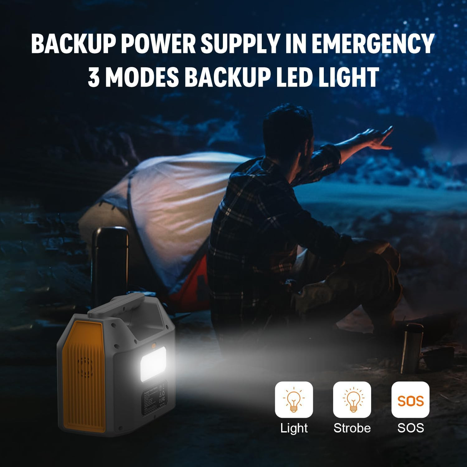 Solar Powered Generator 300W Peak/150W Rated, Portable Solar Generator Power Sta