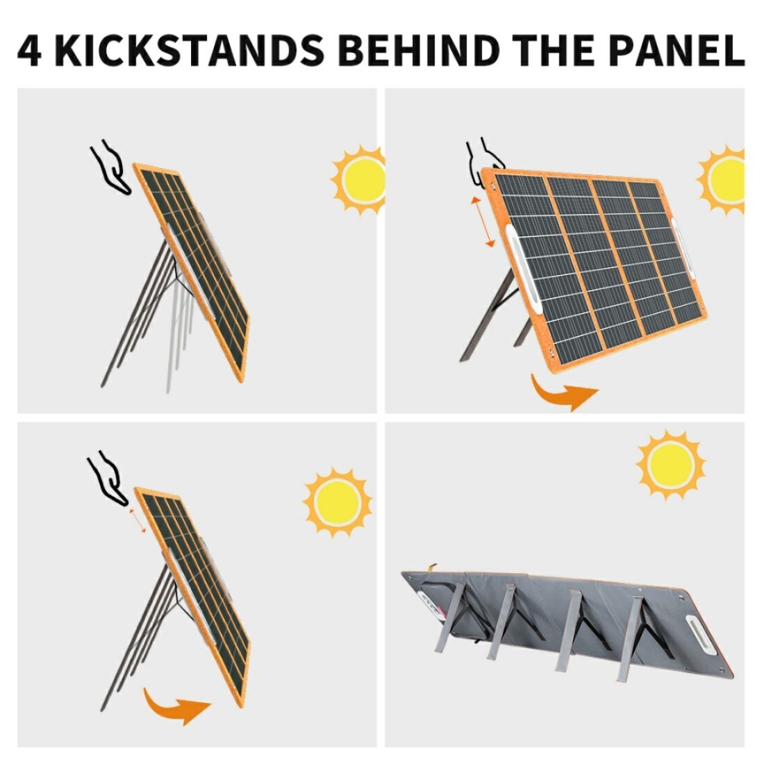 Foldable Solar Panel 100W Portable Charger for Power Station/Phone/Camping/RV