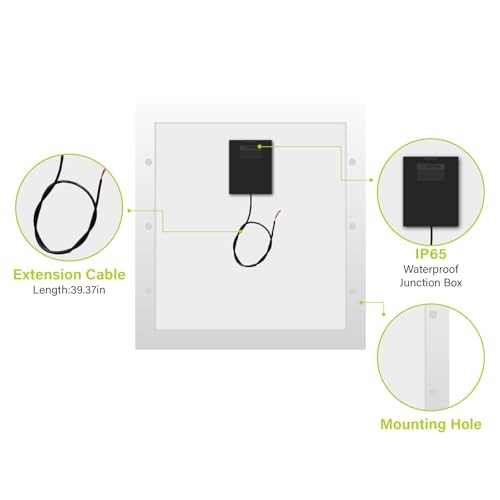 (Watts) 12V(Volts) Monocrystalline 10BB Solar Panel Battery Maintainer High 5W