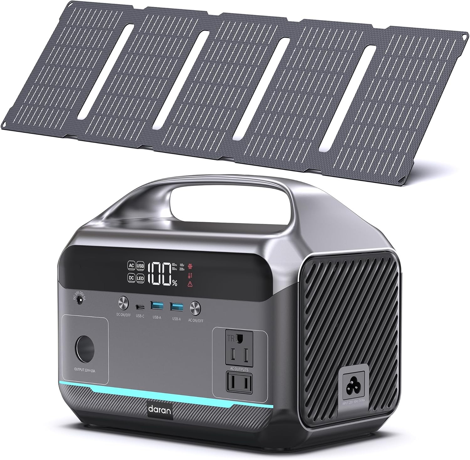 288Wh Solar Generator with 60W Panel LiFePO4 Battery