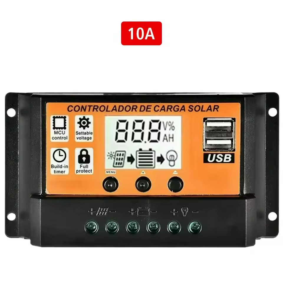 LCD Photovoltaic Controller Color Display 12V/24V Car 10A 20A 30A