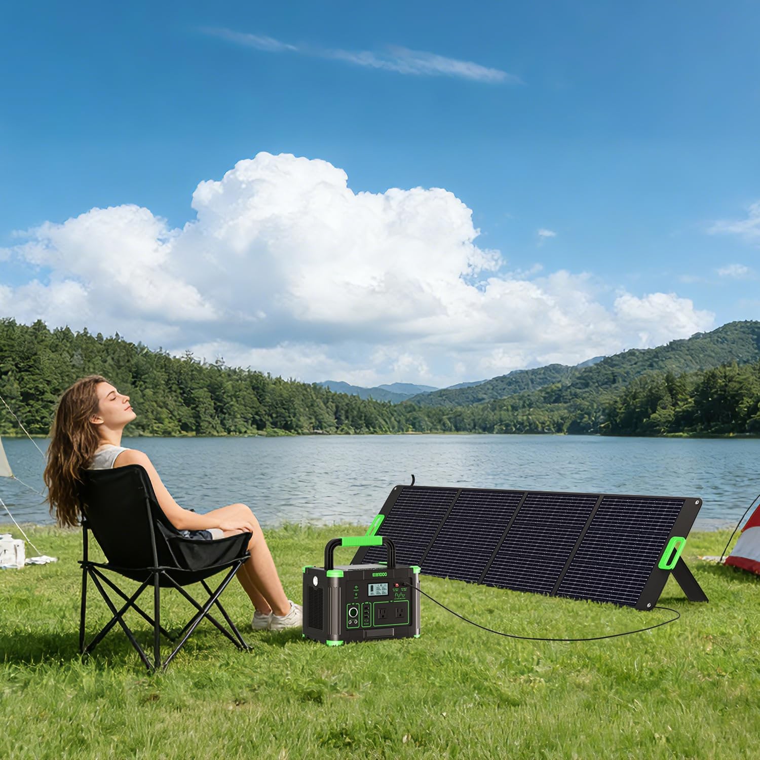 200W High Efficiency ETFE Foldable Solar Panel for Portable Power Station, IP…