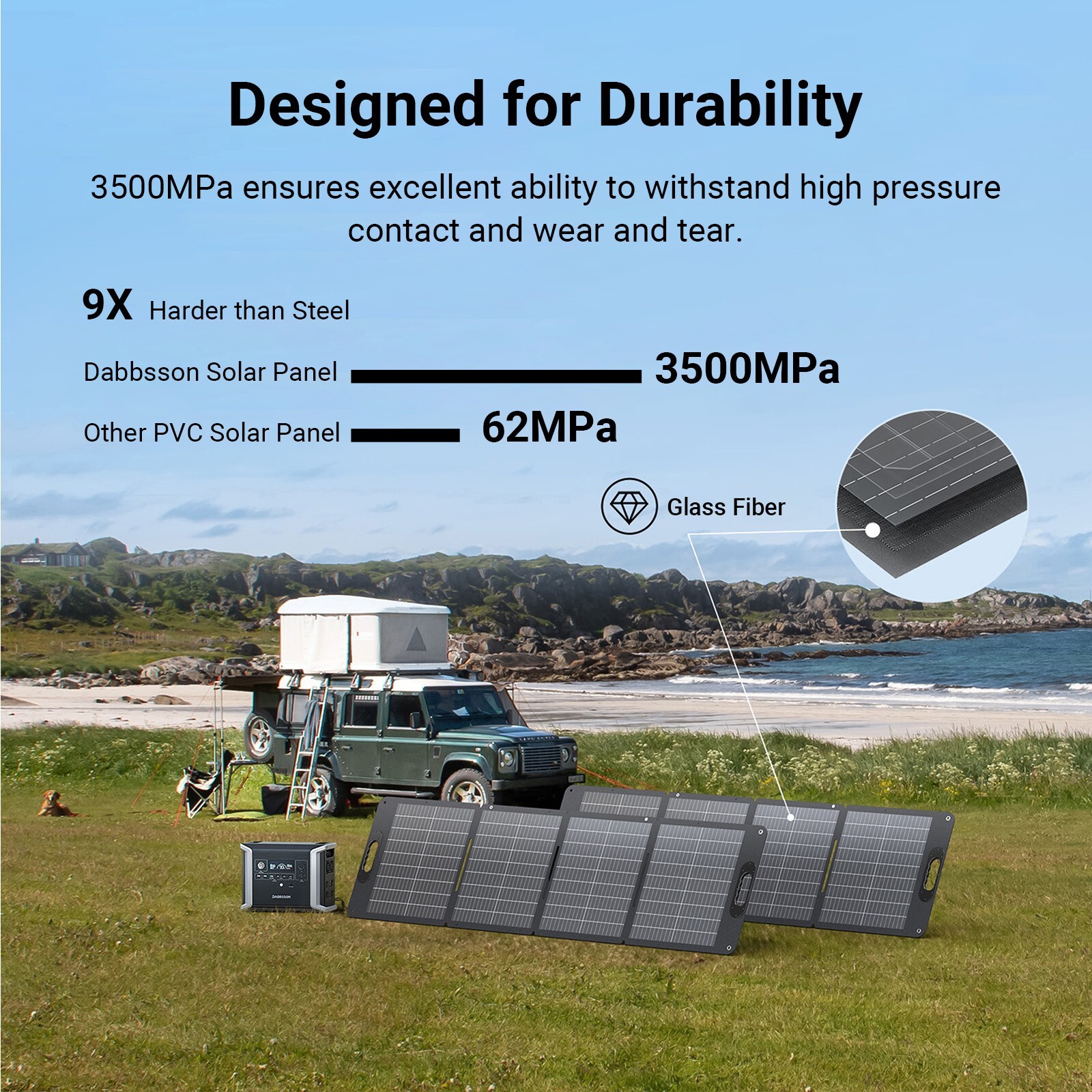 Dabbsson 3030Wh Portable Power Station 1200W Solar Generator +120W Solar Panel