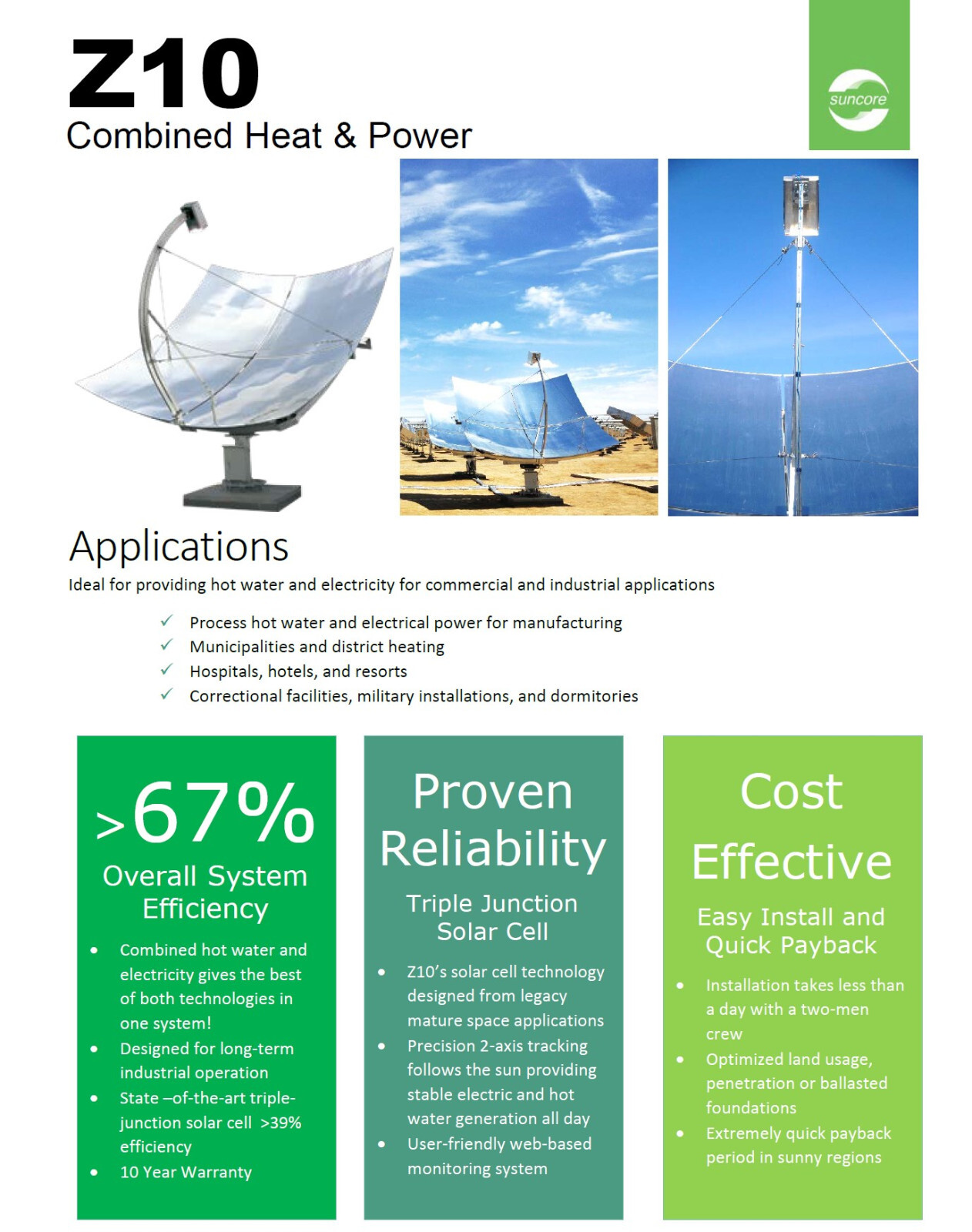 SUNCORE WATER COOLED ULTRA HIGH POWER SOLAR PANEL 1500W ONLY 5×7 IN 67% SYS EFF