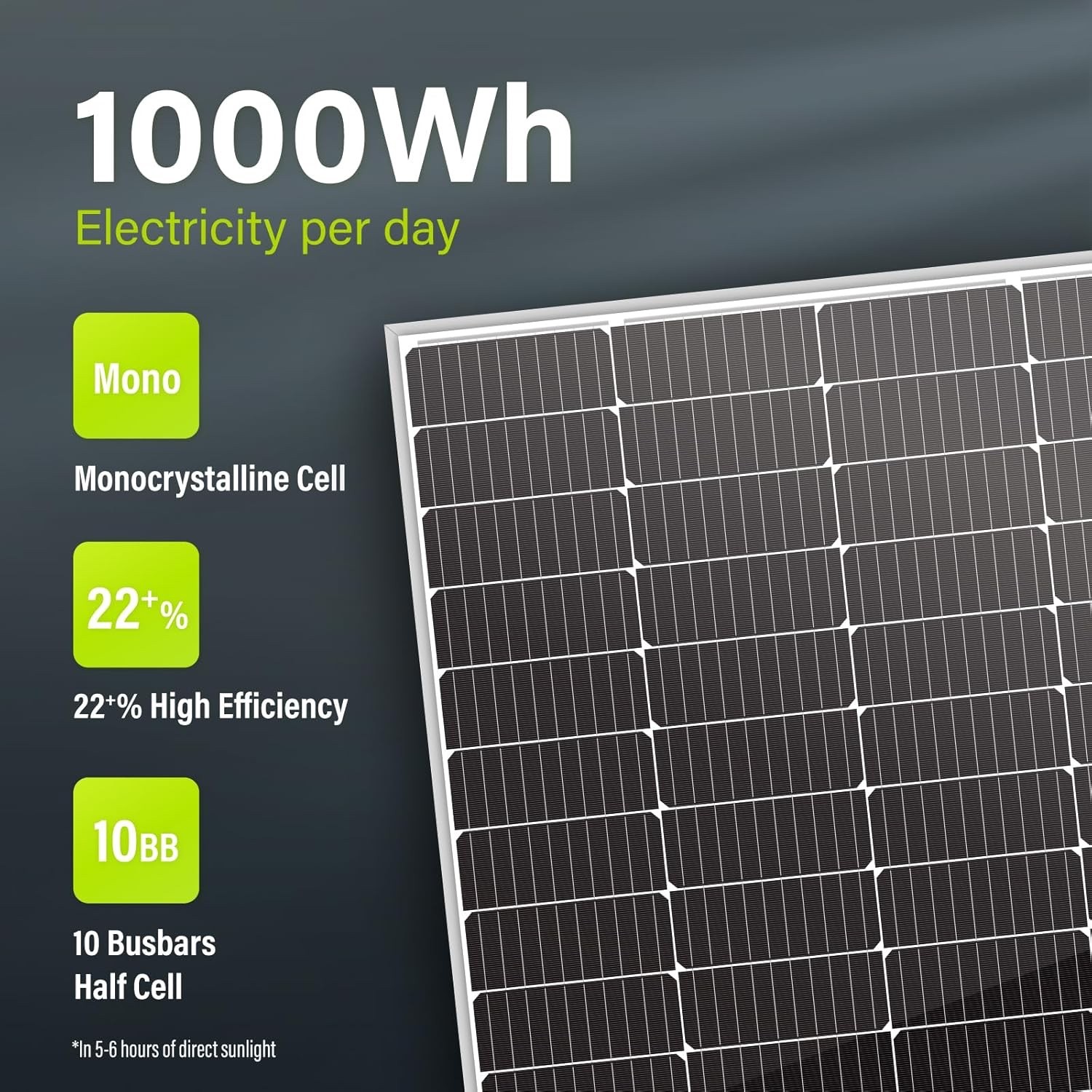 Newpowa 10BB 200W 24V Monocrystalline Solar Panel