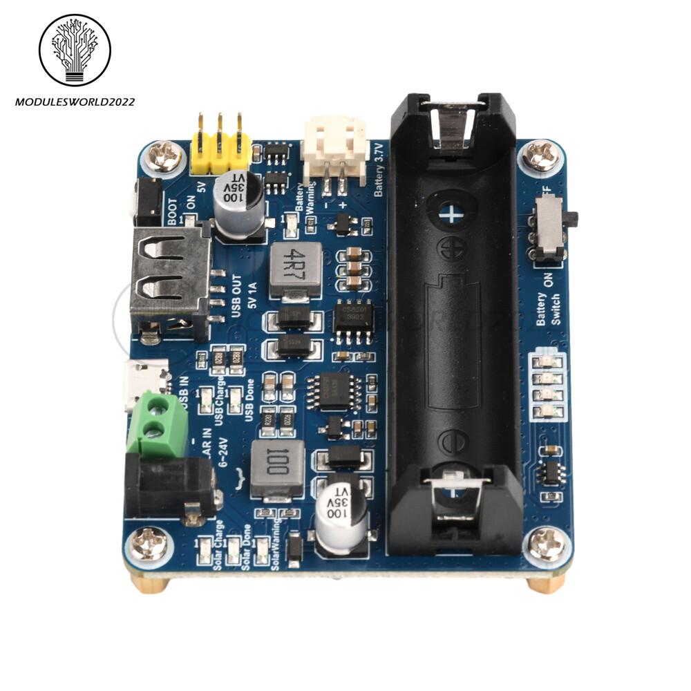 Power Manager Module for 6V~24V Solar Panel Support MPPT USB Battery Charging