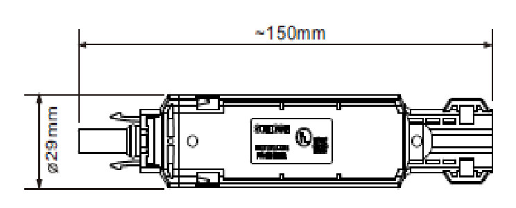 1500v 15A PV In-line Fuse holder with Fuse F4C-212-1085 (10*85) , Male/Female