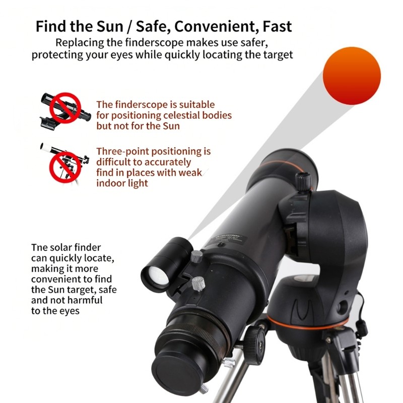 Multipurpose Solar Observation Instrument with Protective Cover and Clear Lens