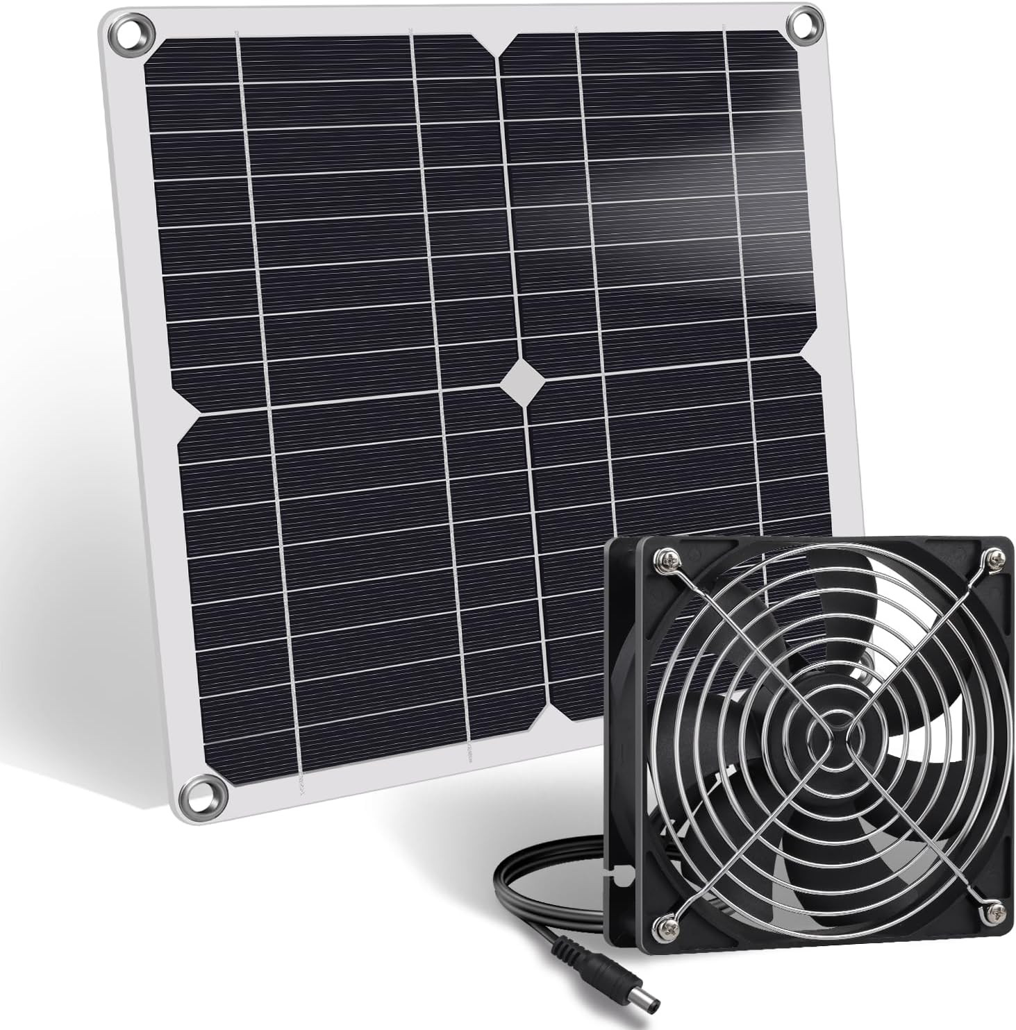12W Weatherproof Solar Fan for Chicken Coops, Greenhouses, and Sheds
