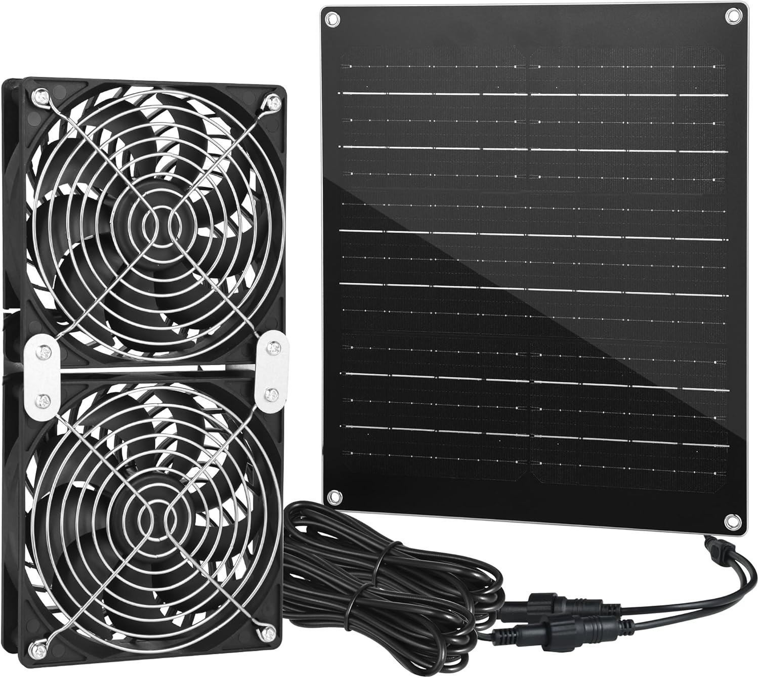 Solar Fan, 30W Solar Powered Fan, Solar Panel Fan Kit, Waterproof Fans Exhaus…