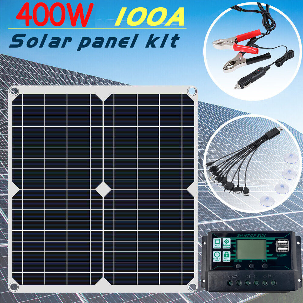 16000W Complete Solar Panel Kit Power Inverter Generator 100A Home 110V Grid US