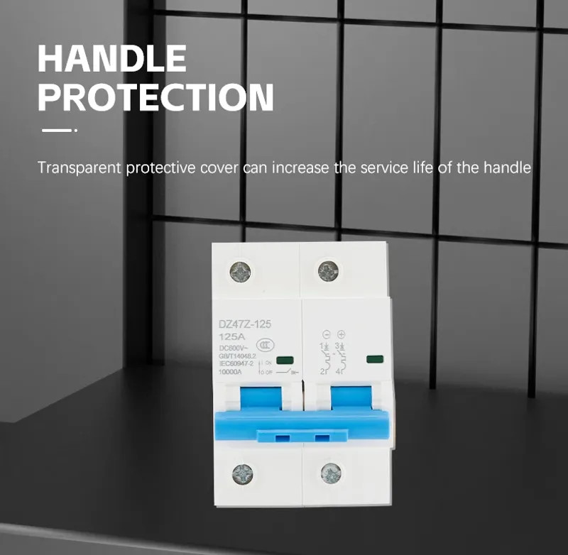 Circuit Breaker DZ47Z-125 DC MCB 2P 125A 600V Mini PV For Solar Overload Protect