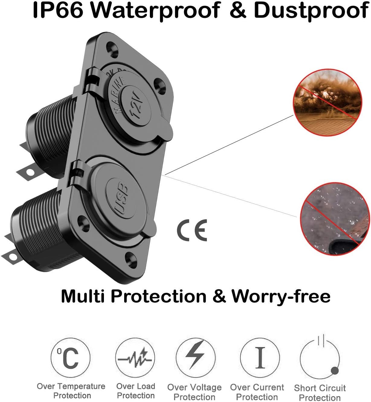 QC 3 0 USB Outlet 12V Marine New
