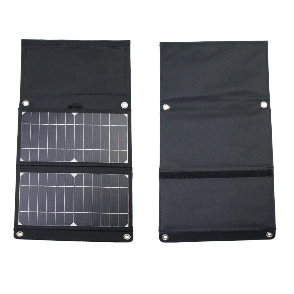 Monocrystalline Portable 15W / 5V USB Solar Panel Folding Camping Fishing