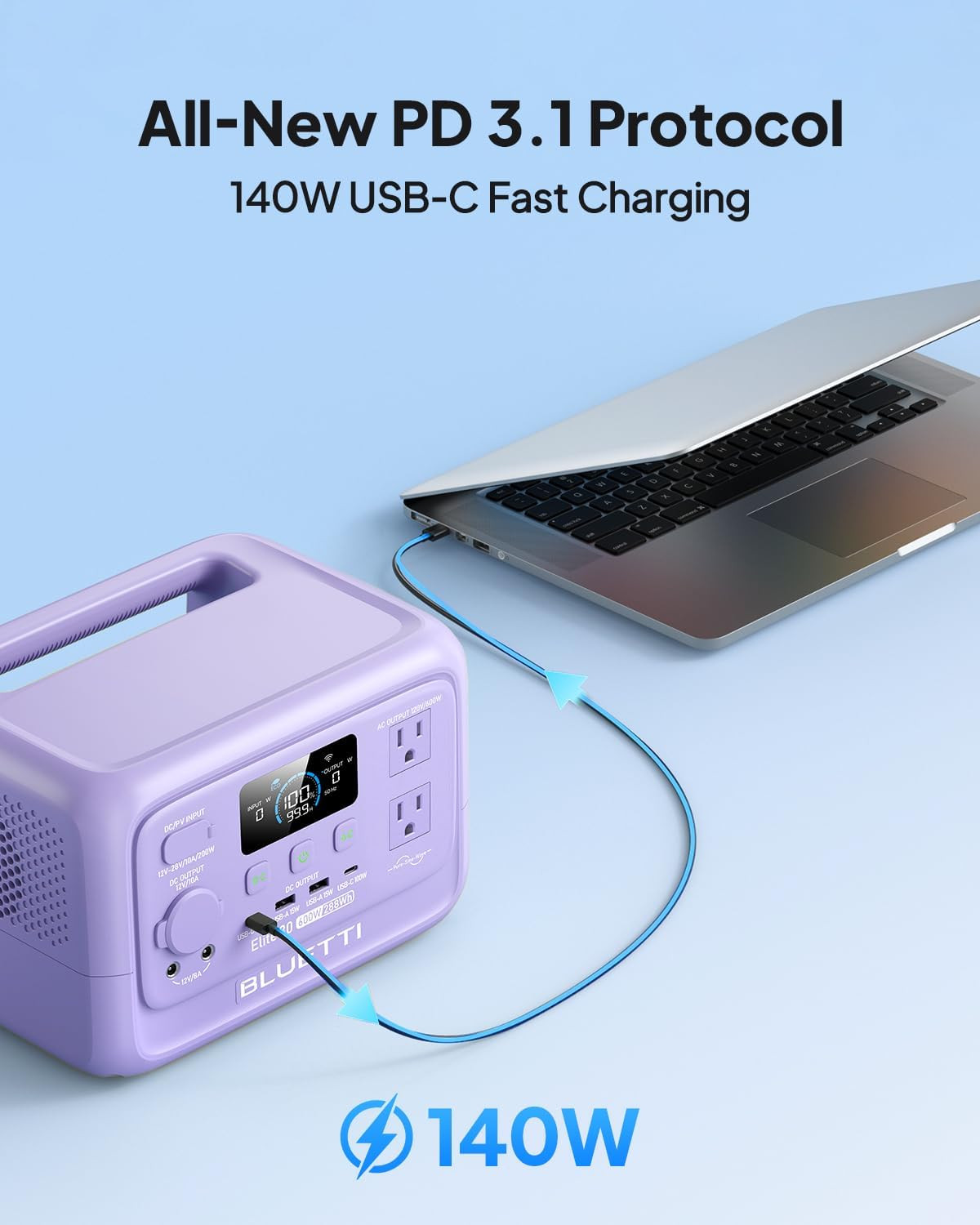 Elite 30 V2 Portable Power Station – 288Wh Solar Generator for Adventures