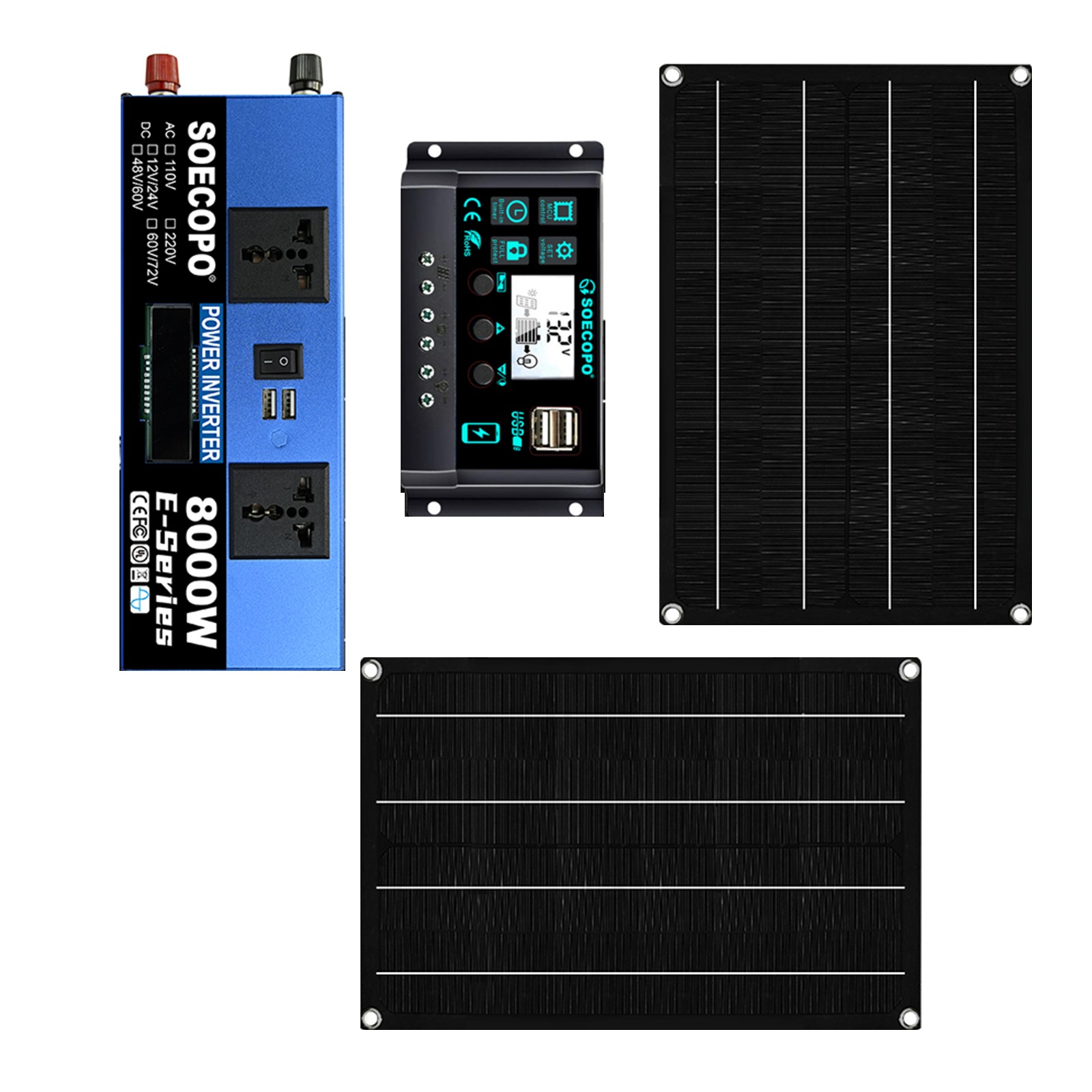Robust 8000W Off-Grid Power Station Kit | Inverter, 100A Controllery1