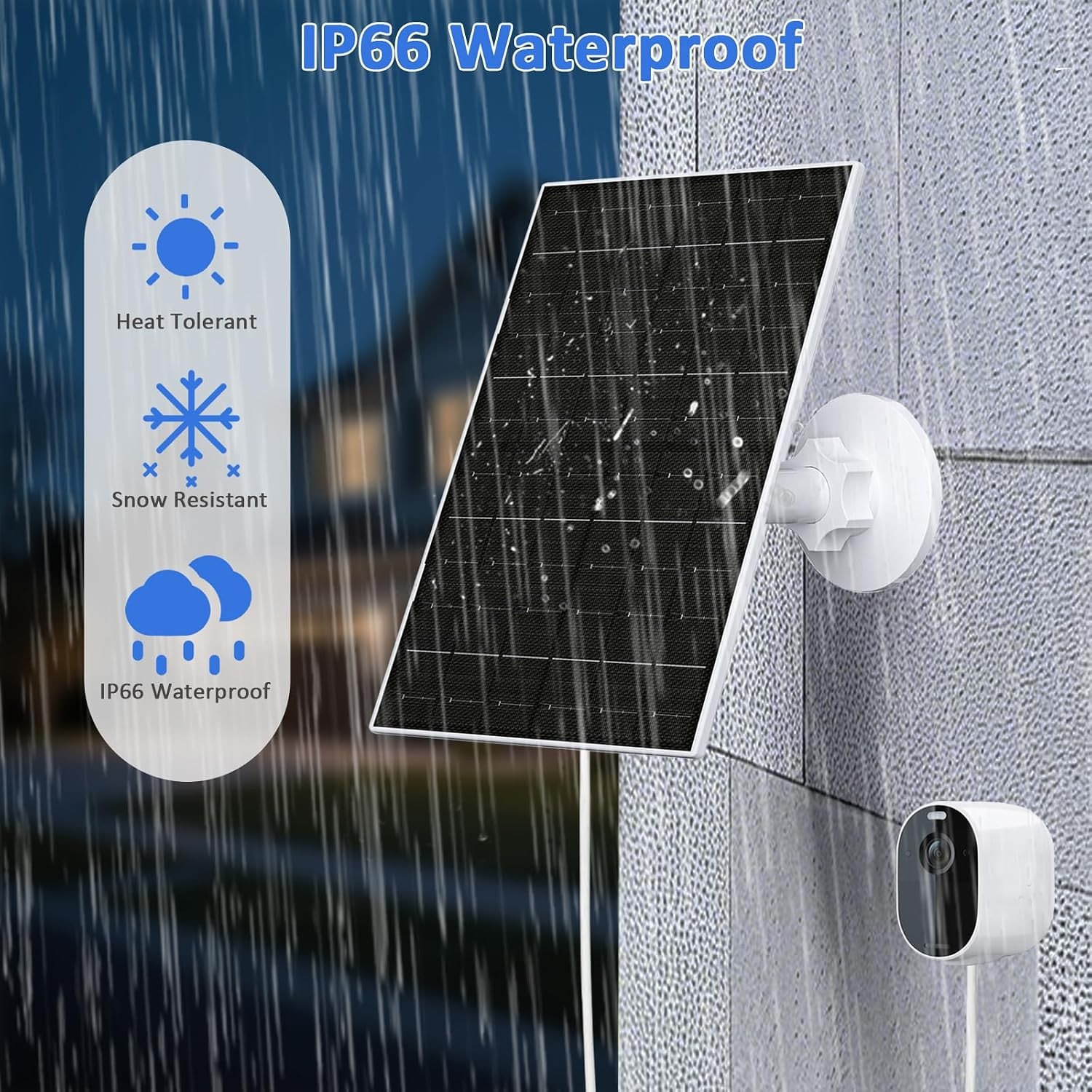 FUTUREZEN 6W Solar Panel for Arlo Camera, Solar Charger Compatible with Arlo Ess