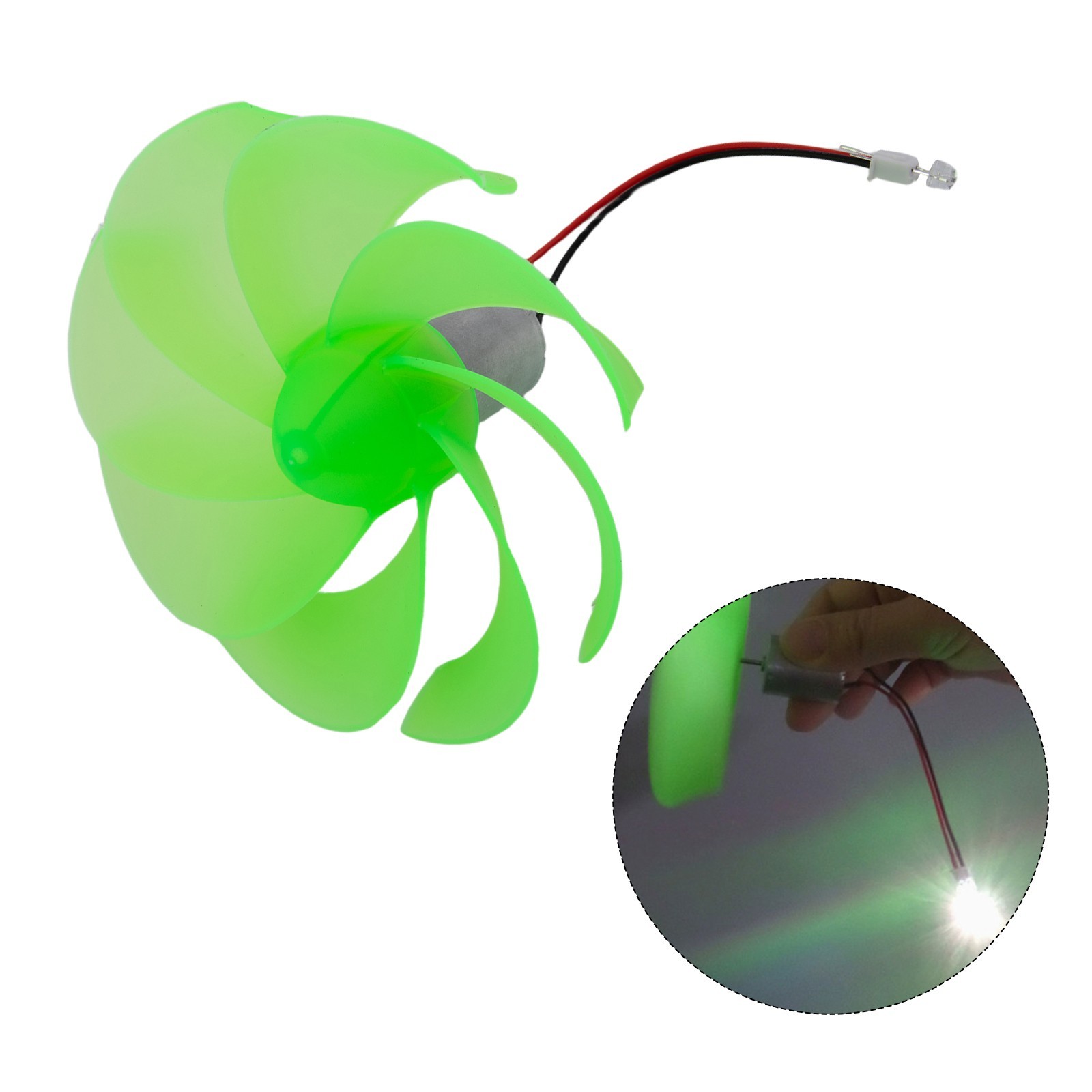 Interactive Wind Turbine Model with LED to Demonstrate Wind Energy Concepts