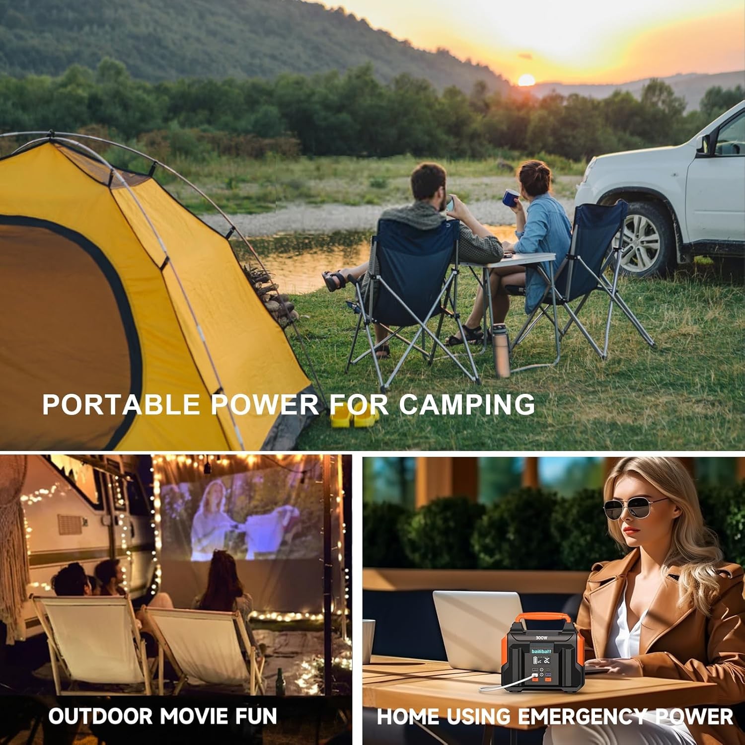Portable Power Station 300W 257Wh Lithium Battery Small Portable Generator