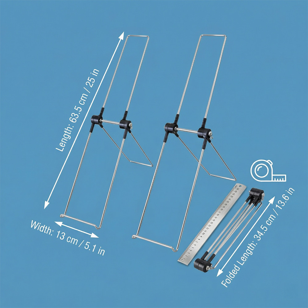 2 Pack Portable Solar Panel Tilt Mount Stand Adjustable Stainless Steel Bracket