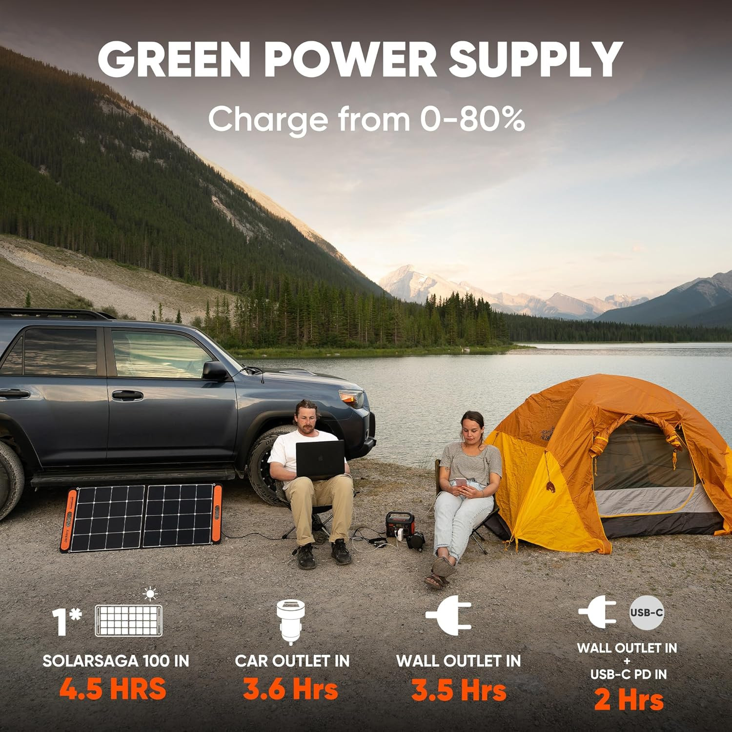 Jackery Solar Generator 300, 293Wh Power Station with 40W Solar Panel, 300W Pure